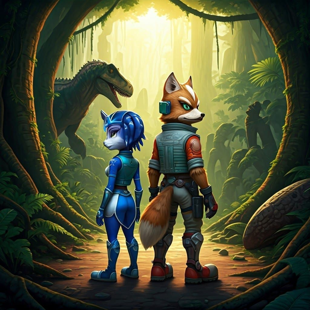 Star Fox Heroes Explore Dinosaur Planet in Vibrant, Futurist...