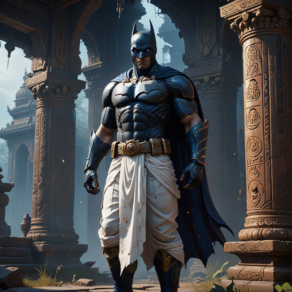 Batman in Ancient Indian Temple