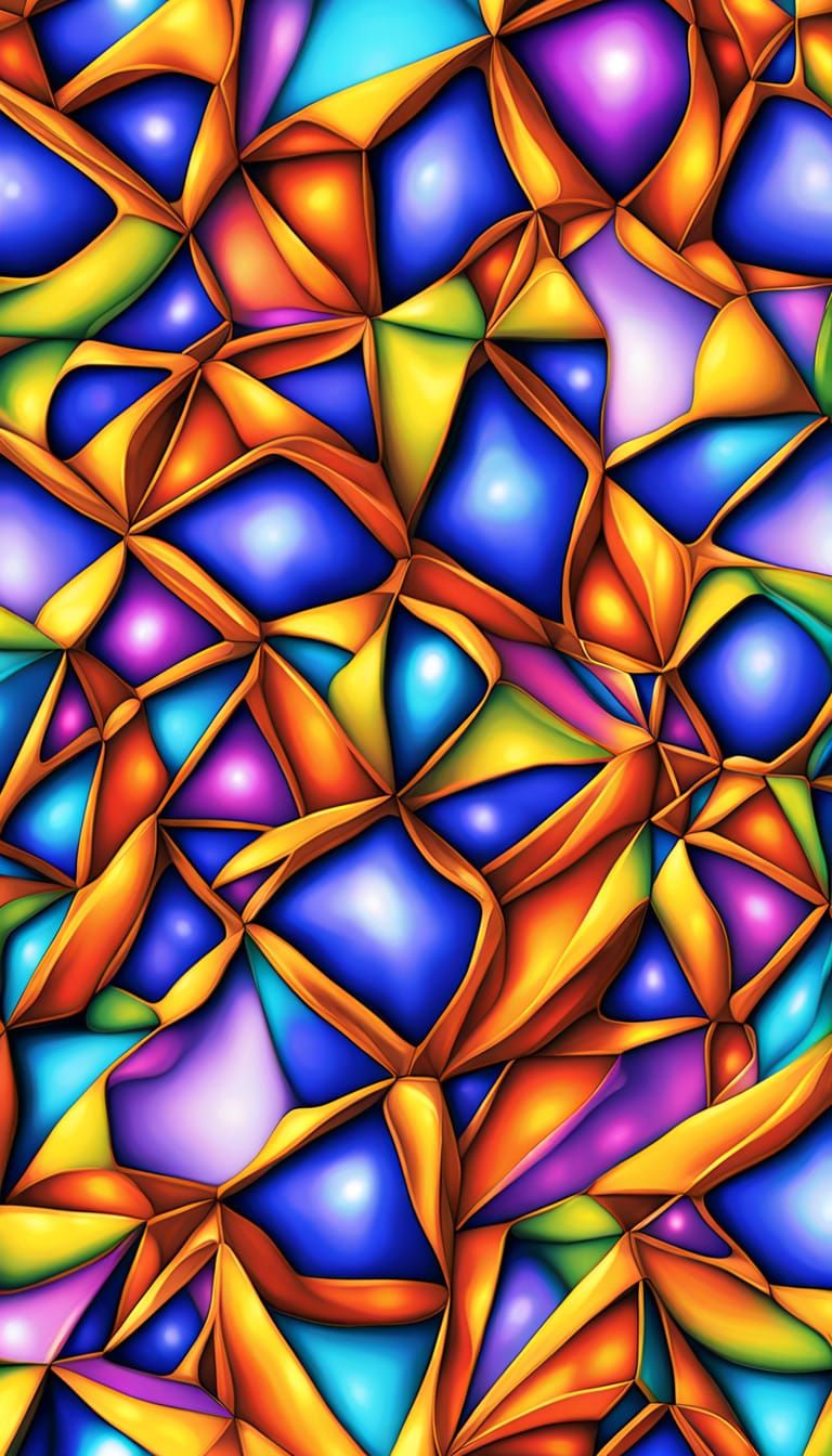 Vibrant Psychedelic Art with Depth and Neon Glow