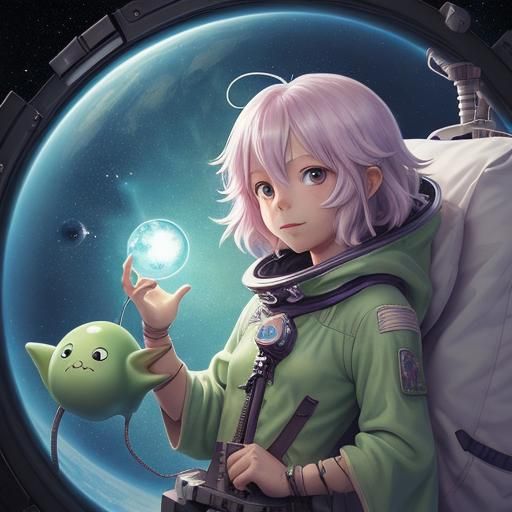 Brave Slime Adventurer in Space: Anime Style