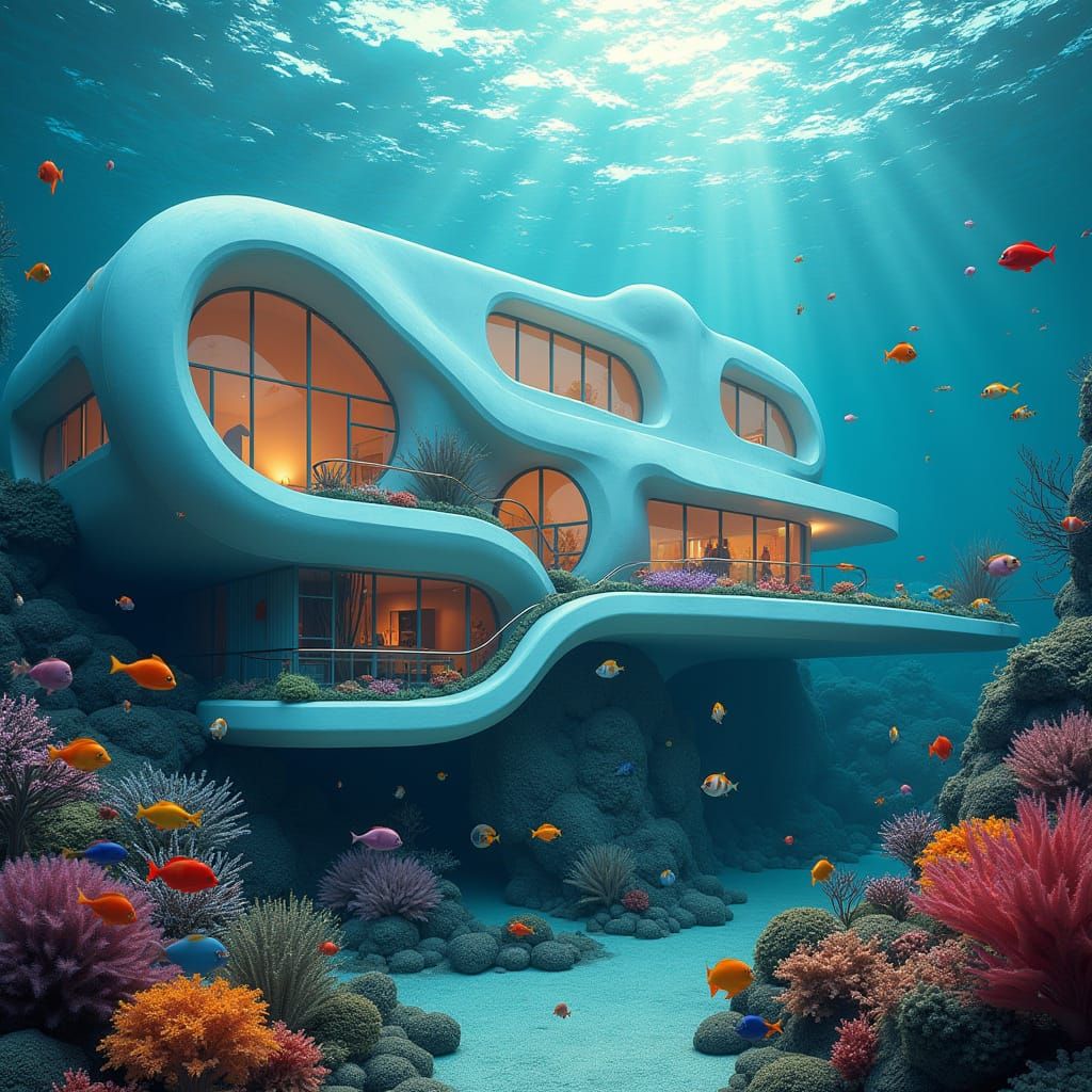 Retro-Futuristic Underwater Abode