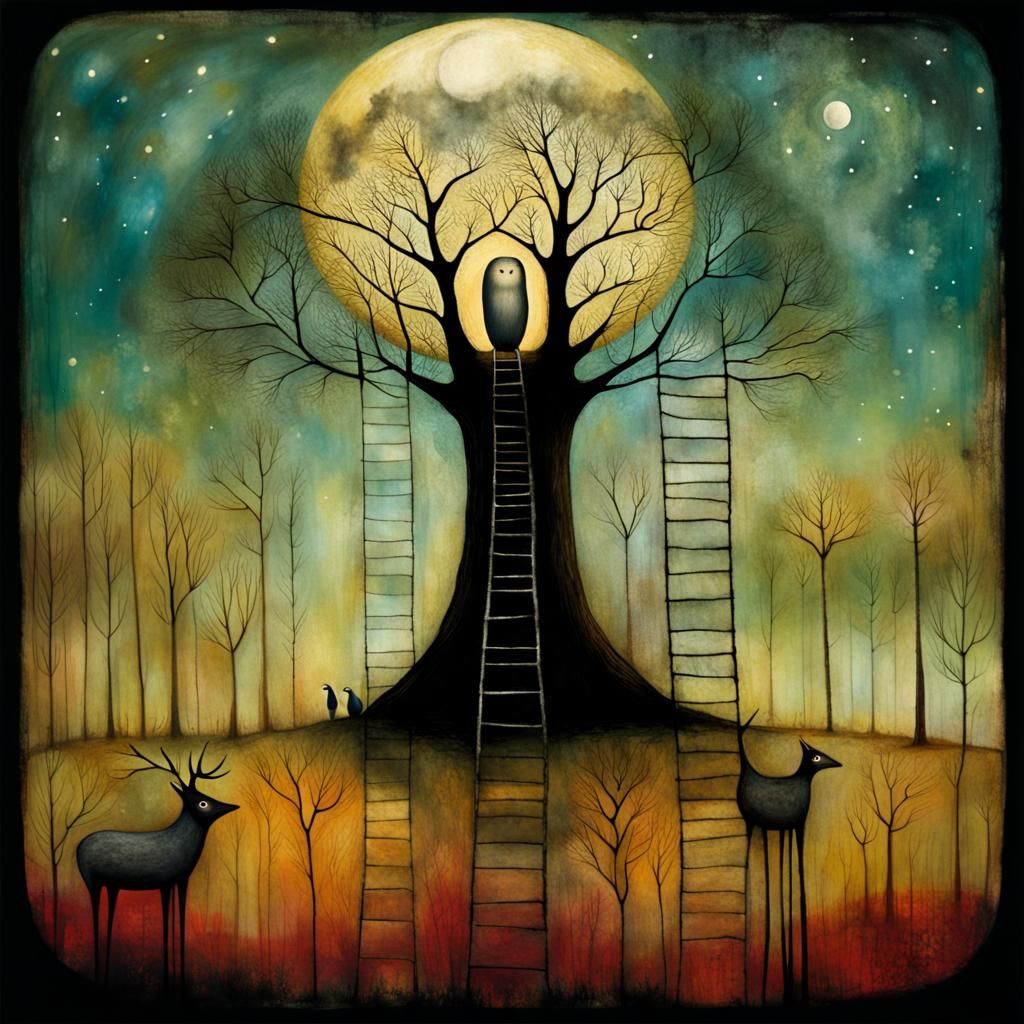 Enchanting House in Poetical Dreamscape