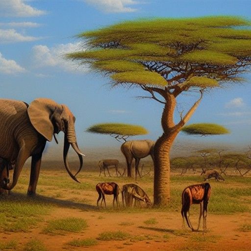 Africa: Oil Painting in Gurney Style