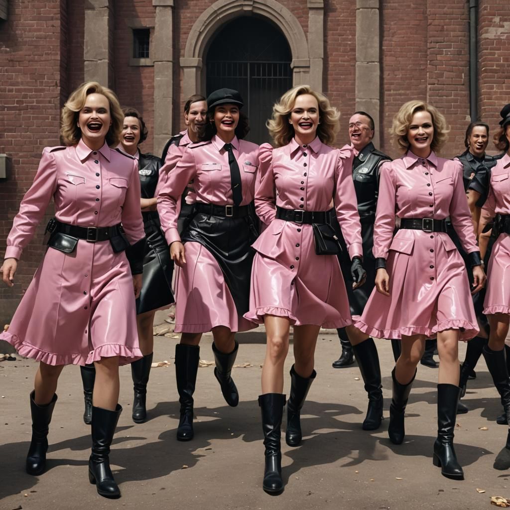 Leather Clones Surround Figure: Matte Painting