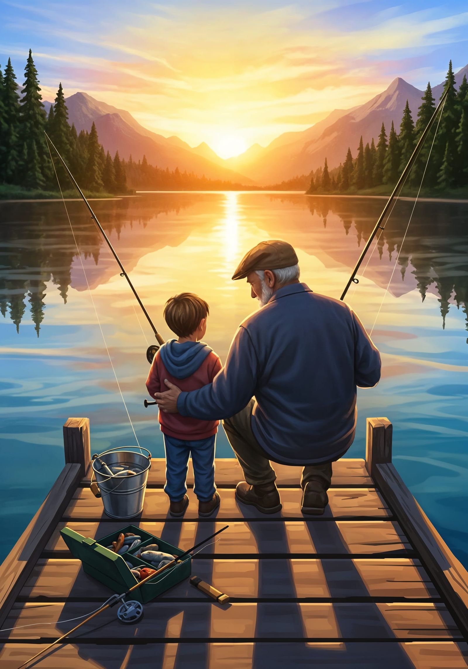 Emotional Fishing Trip at Sunrise