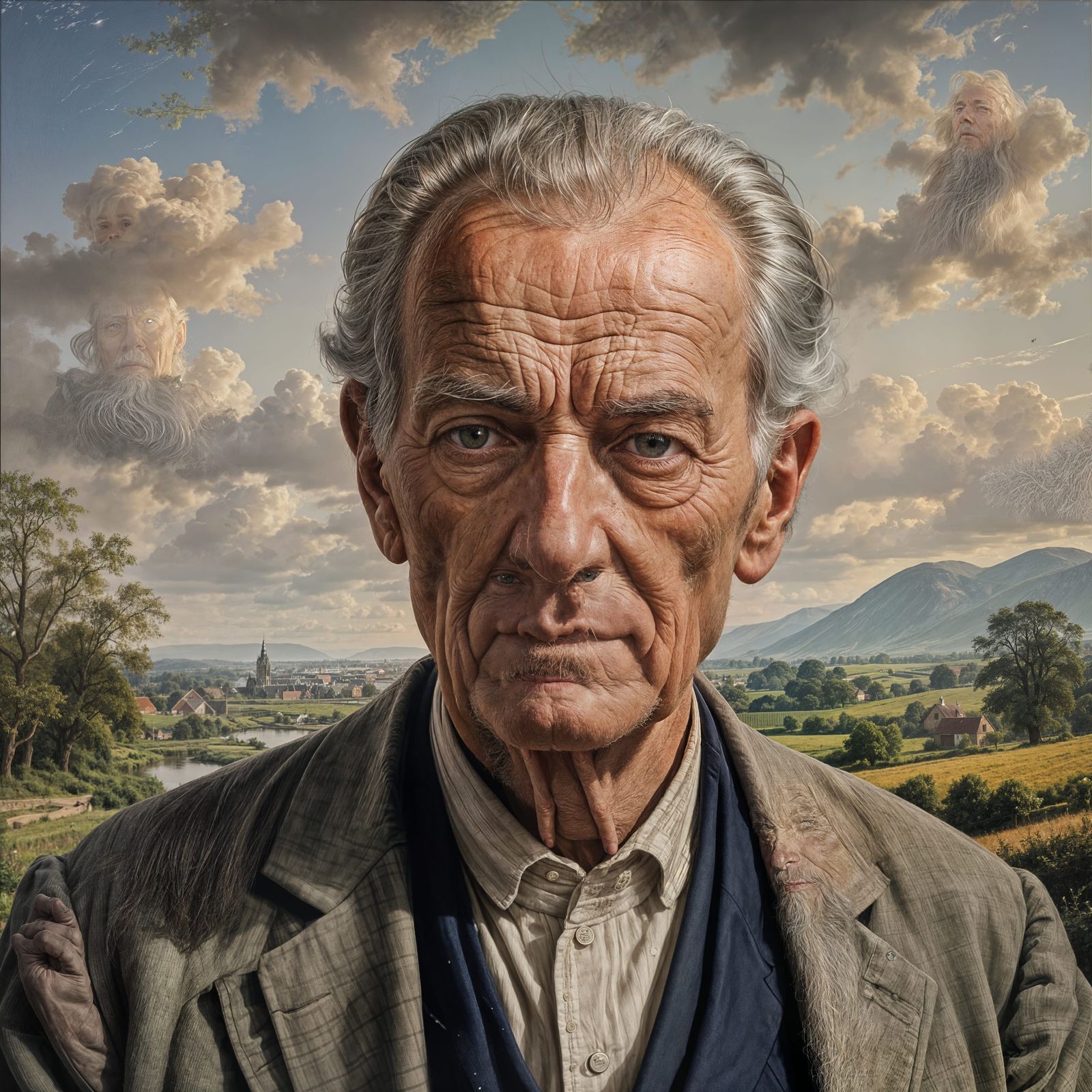 1960s Dutch Man Portrait in Realistic Style