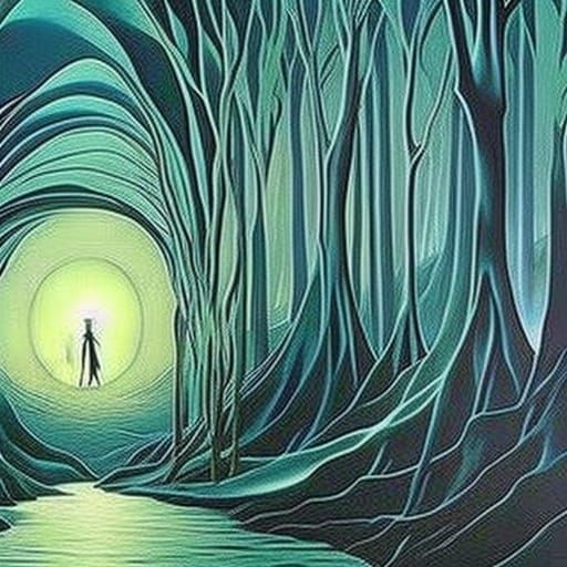 Eerie Magical World Inspired by Burton and Ghibli