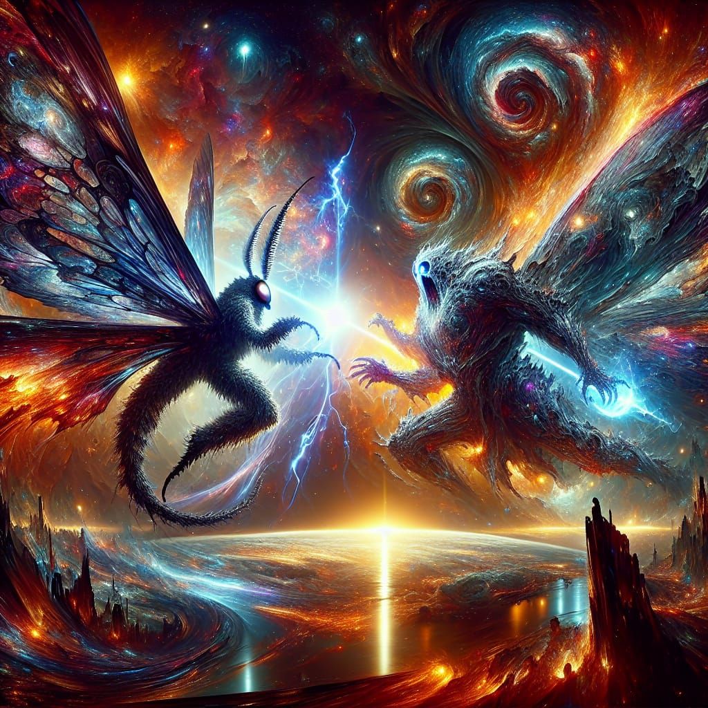 The Mothman fighting versus the great Kubernetic aka Vigilax...