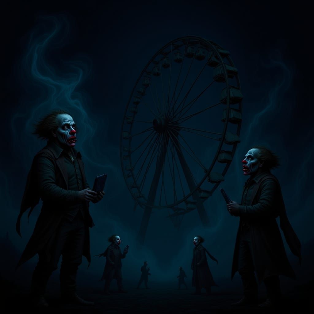 Mystical Carnival at Dusk in Surreal Style