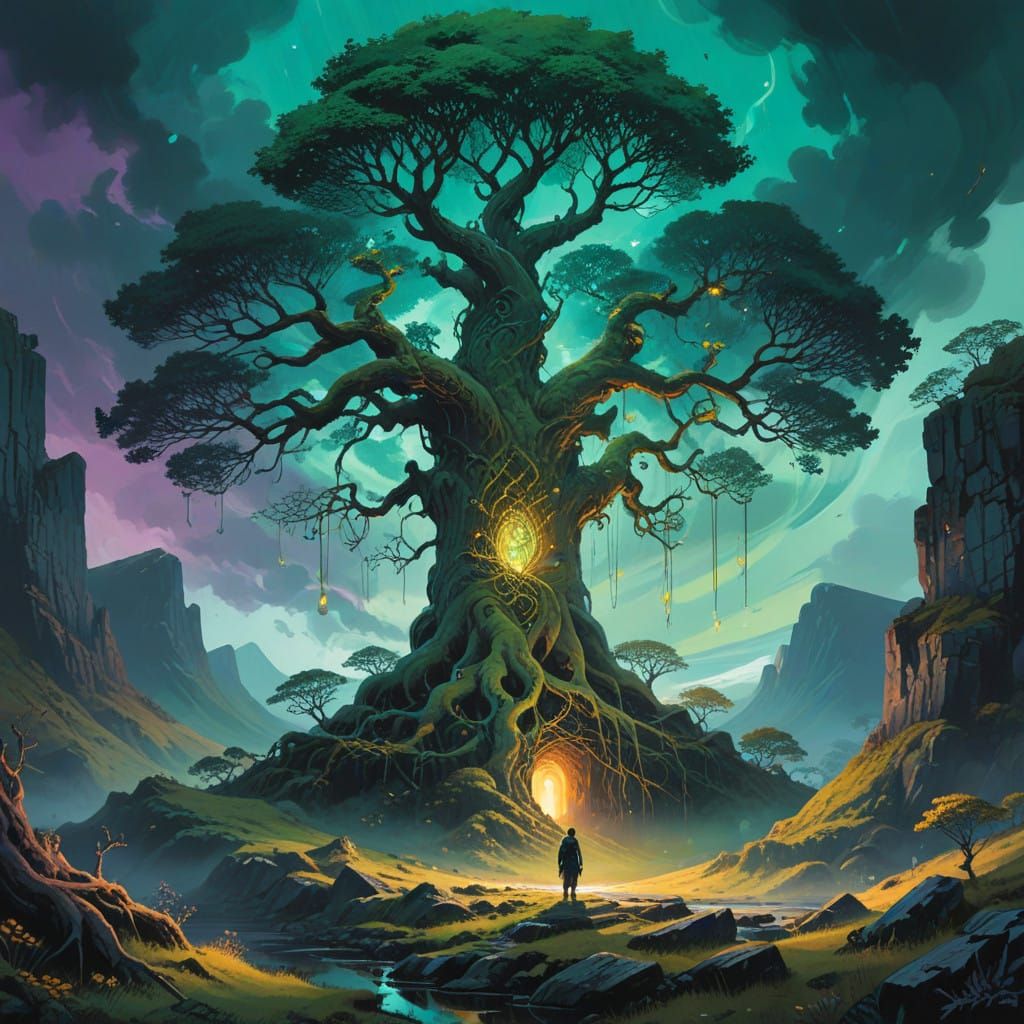 A Celtic Tree of Life in an Irish Landscape