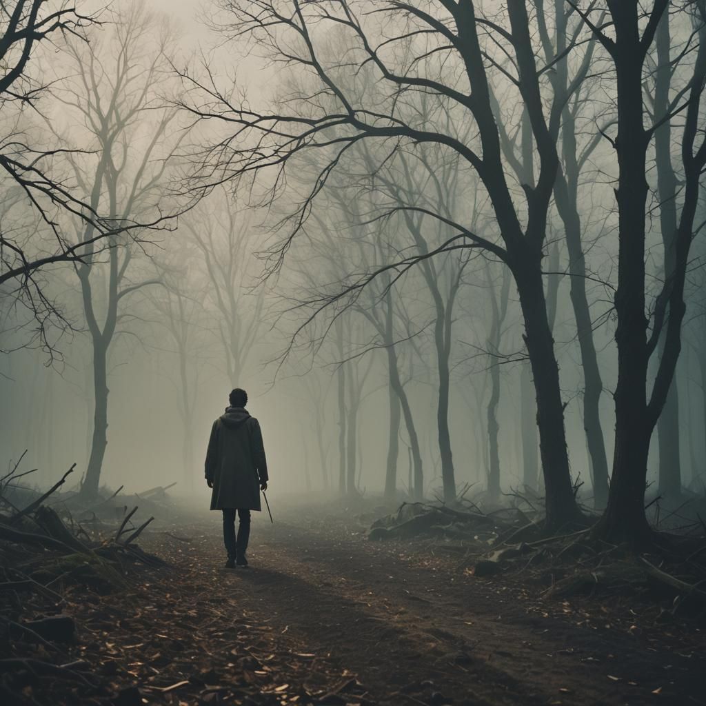 Dramatic Cinematic Still of Silence and Light