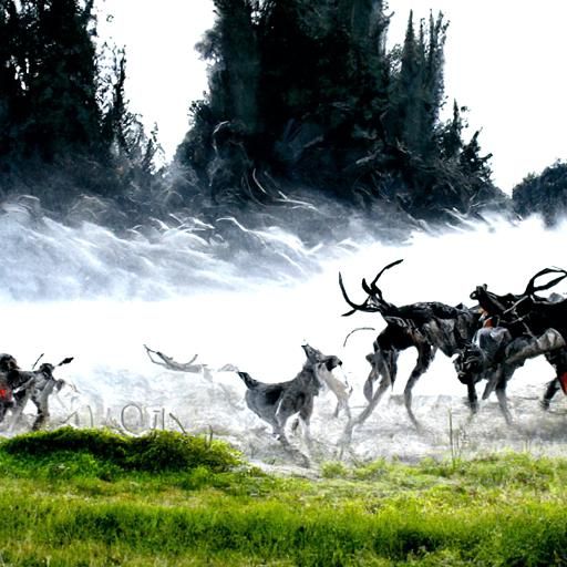 Hounds of the Wild Hunt Chase White Stag