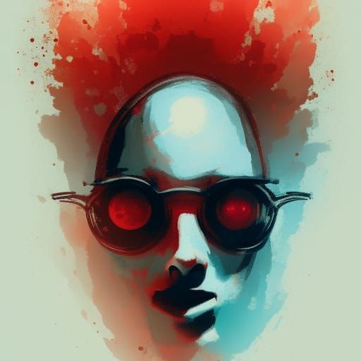 Boltzmann Brain in a Vat: Pop Art Digital Illustration
