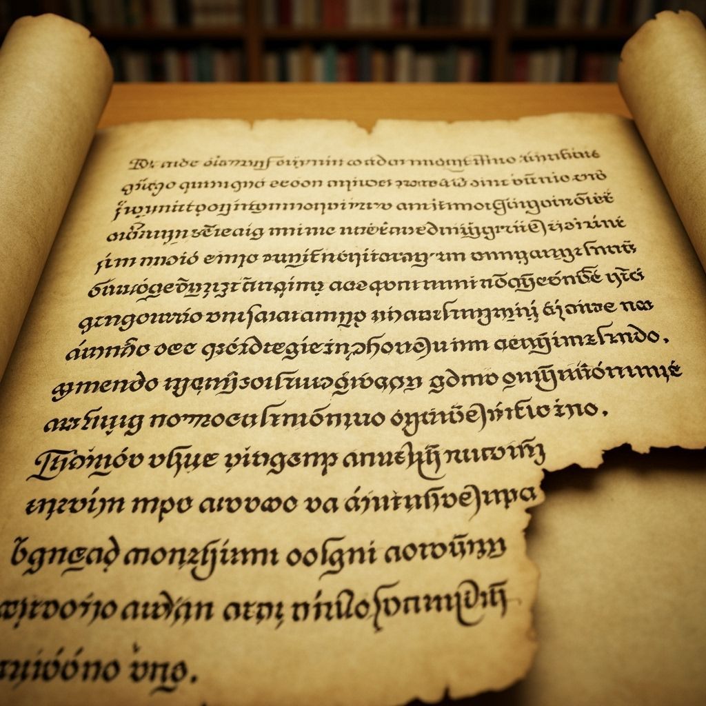 Ancient Manuscript in a Forgotten Language