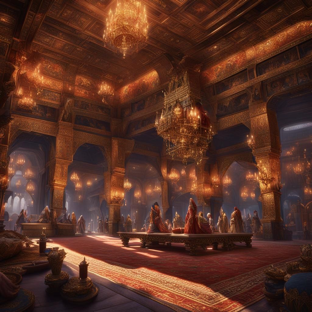 King Solomon's Harem: Detailed Matte Painting