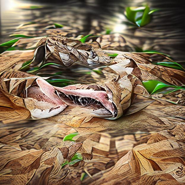 Hyperrealistic 3D Gaboon Viper in 8K Resolution