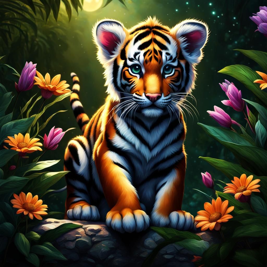 A Tiger in the Moonlight