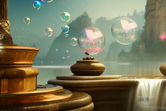 Cinematic Soap Bubbles in Detailed Matte Painting