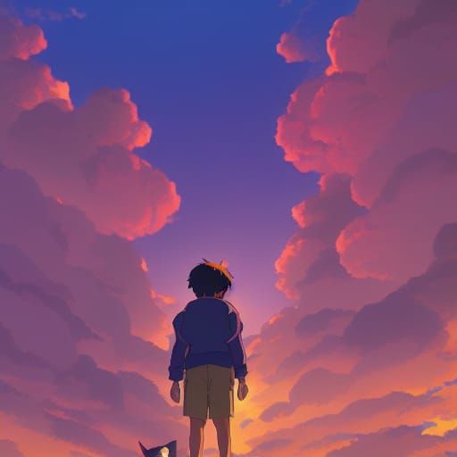 Super Dog in Anime Key Visual Style