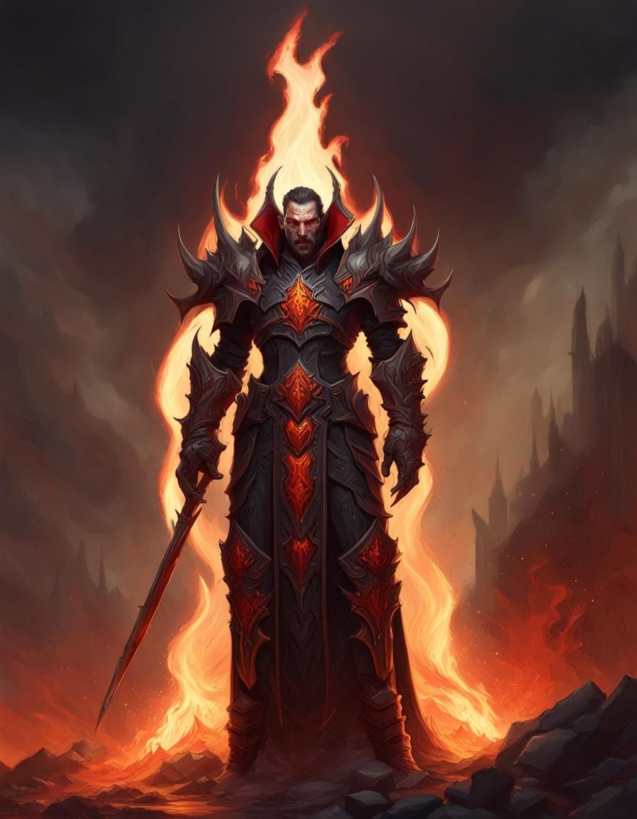 Vampire Doom Warlord in Diablo-Inspired Hellscape