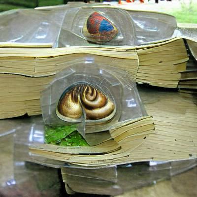 Miniature Library Inside a Snail Shell