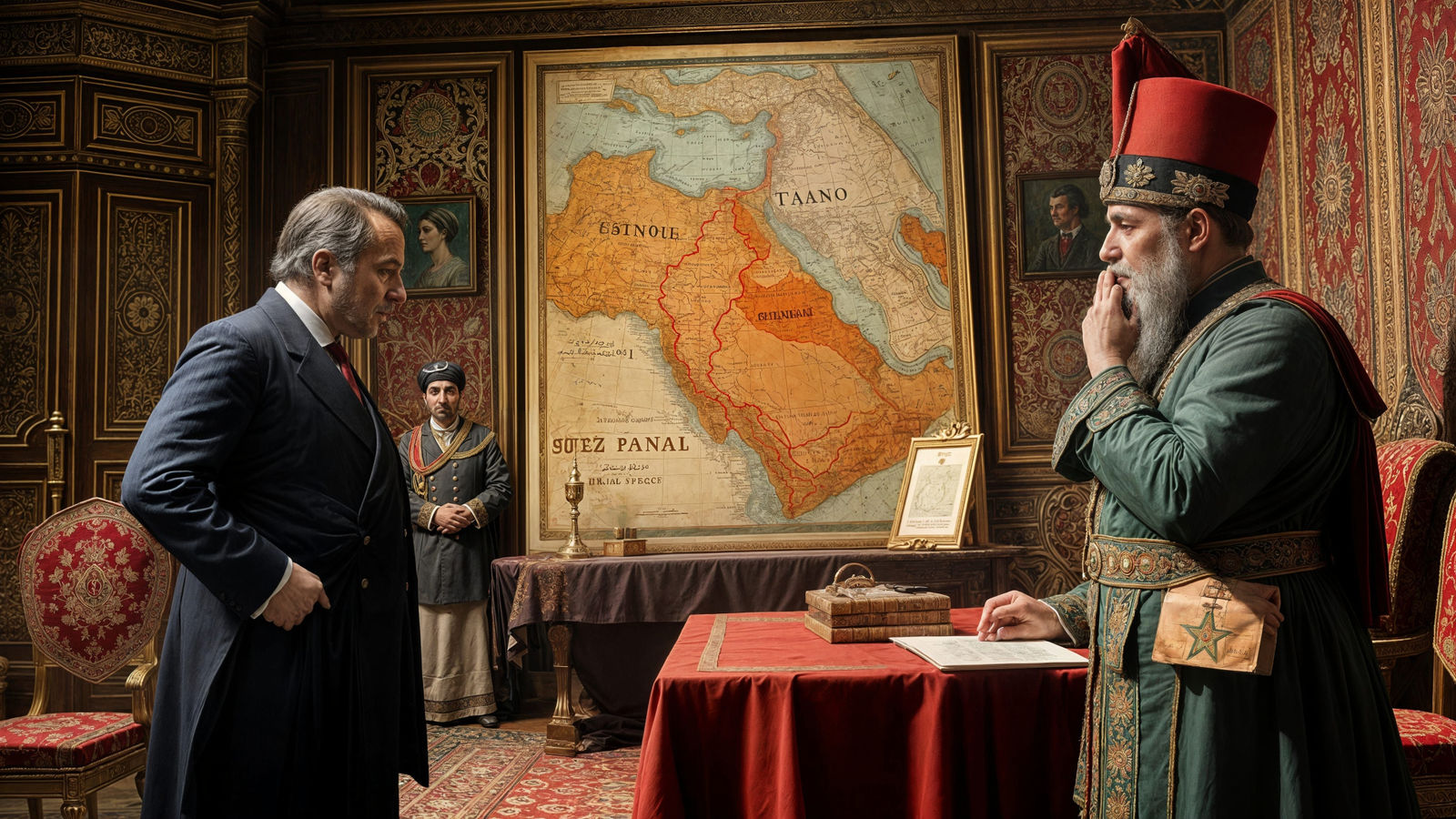 British and Ottoman Envoys Diplomatic Confrontation