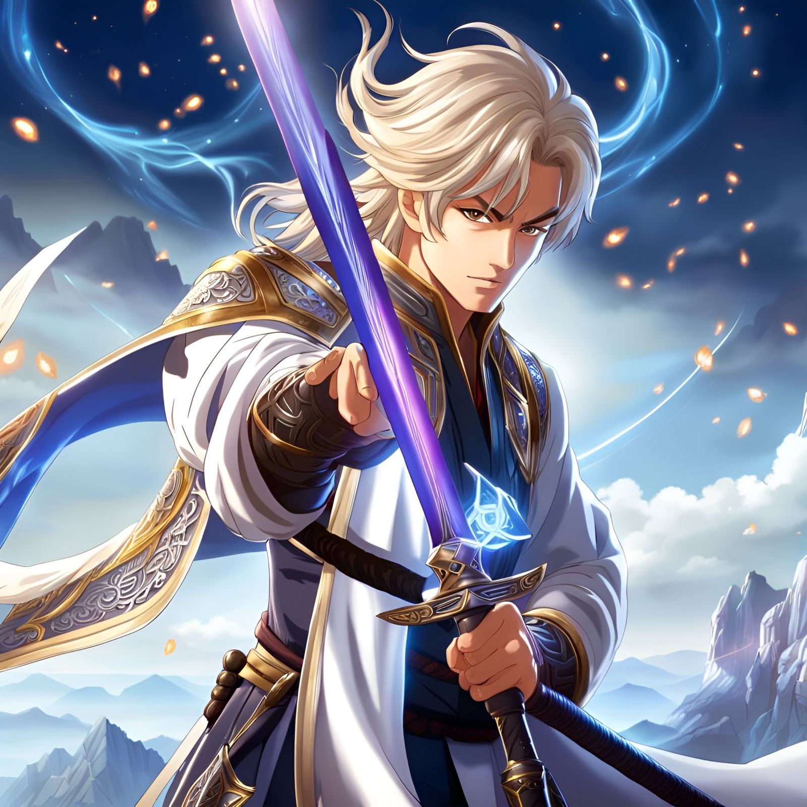 Anime Warrior Wizard Spellblade in a Fantasy Movie