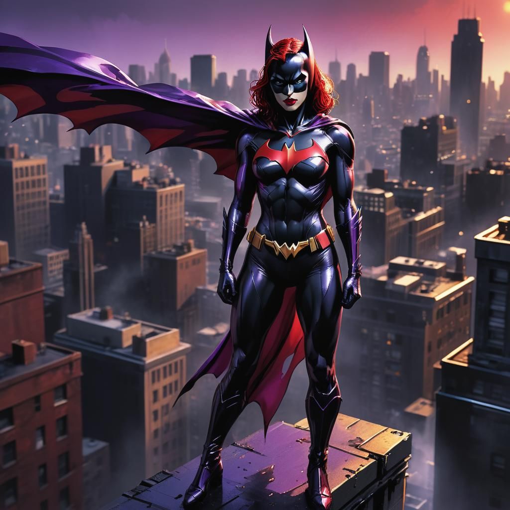 Batwoman Concept Art in Comic Book Style