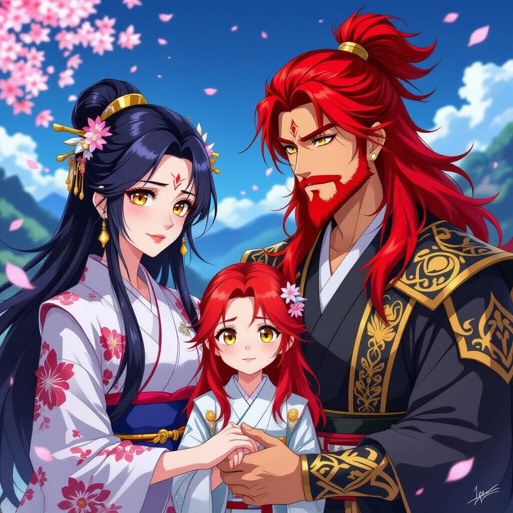 Greek God Kairos Sad Farewell to Goddess Amaterasu and Daugh...