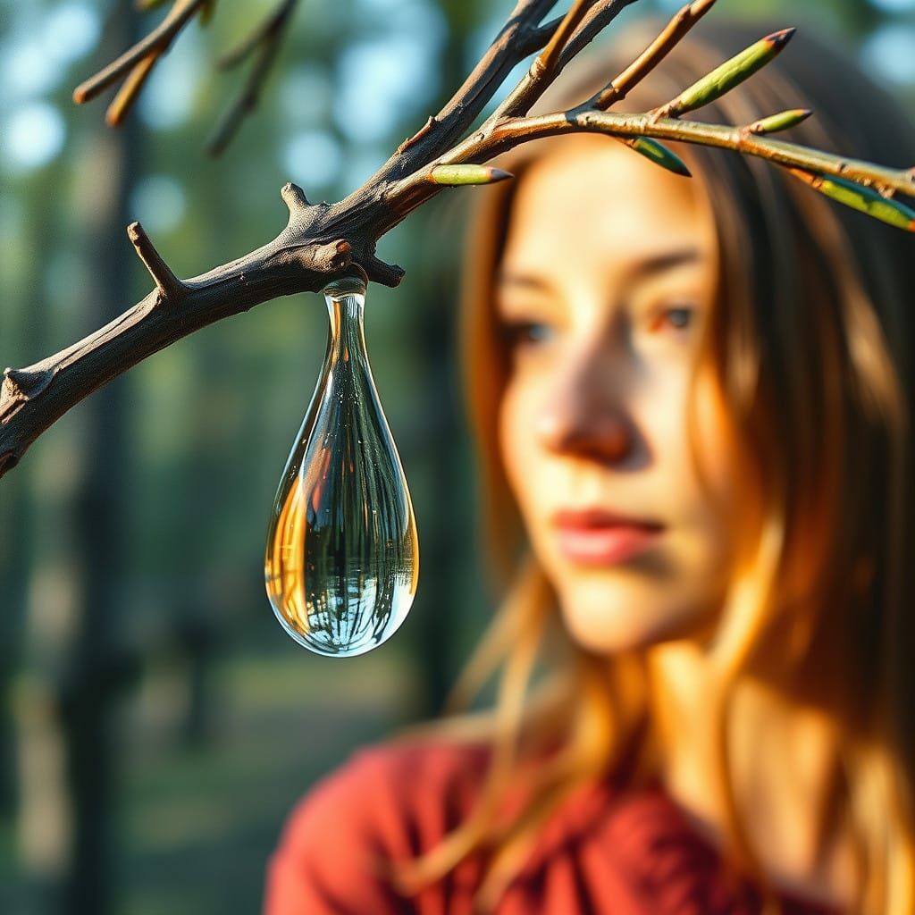 Water Drop in Epic Impressionist Masterpiece Style