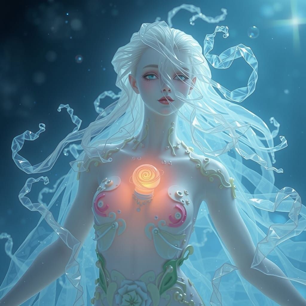 Surreal Jelly Woman Portrait