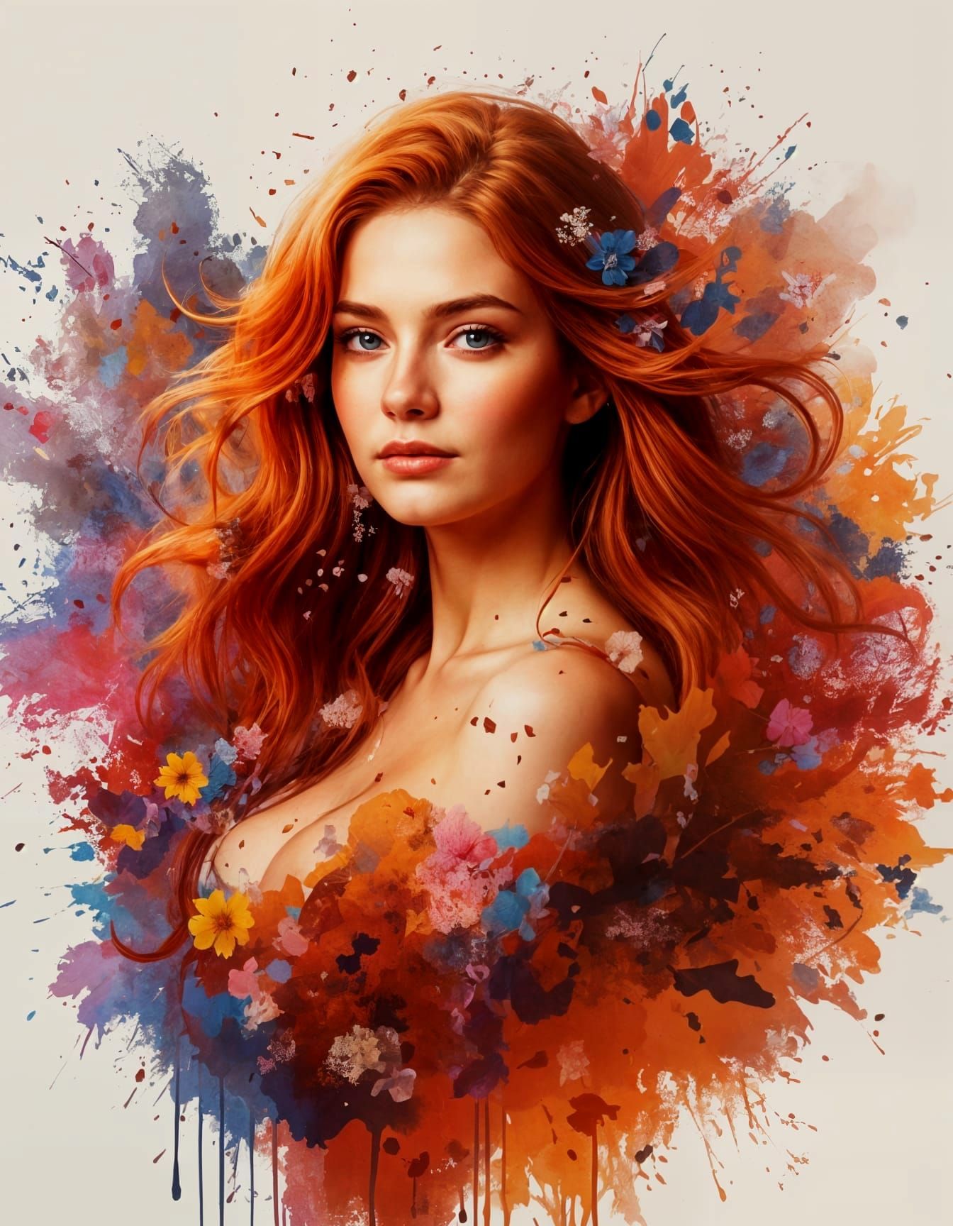 Beautiful Woman's Composite Portrait