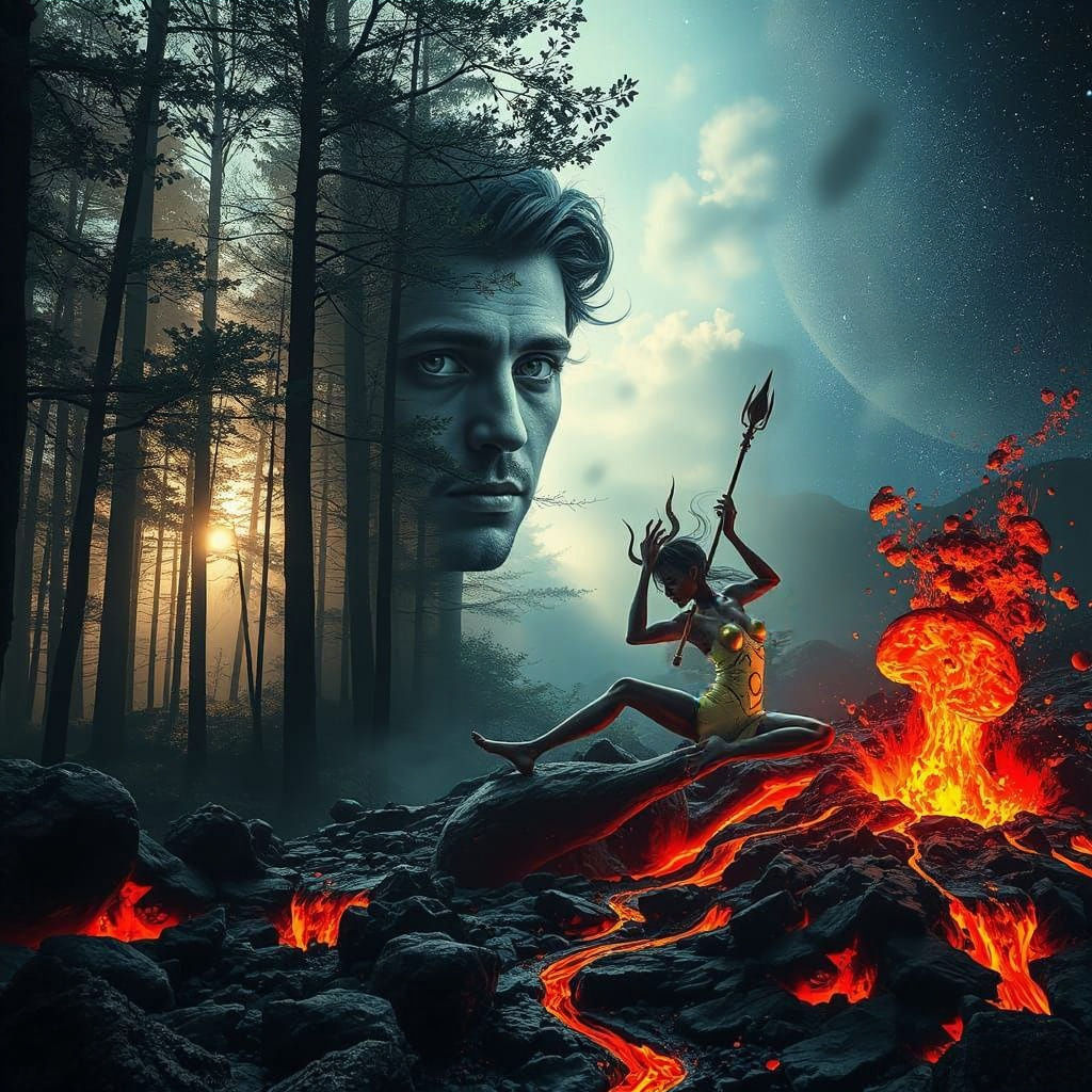 Mesmerizing Dawn-Futuristic Galaxy Composition