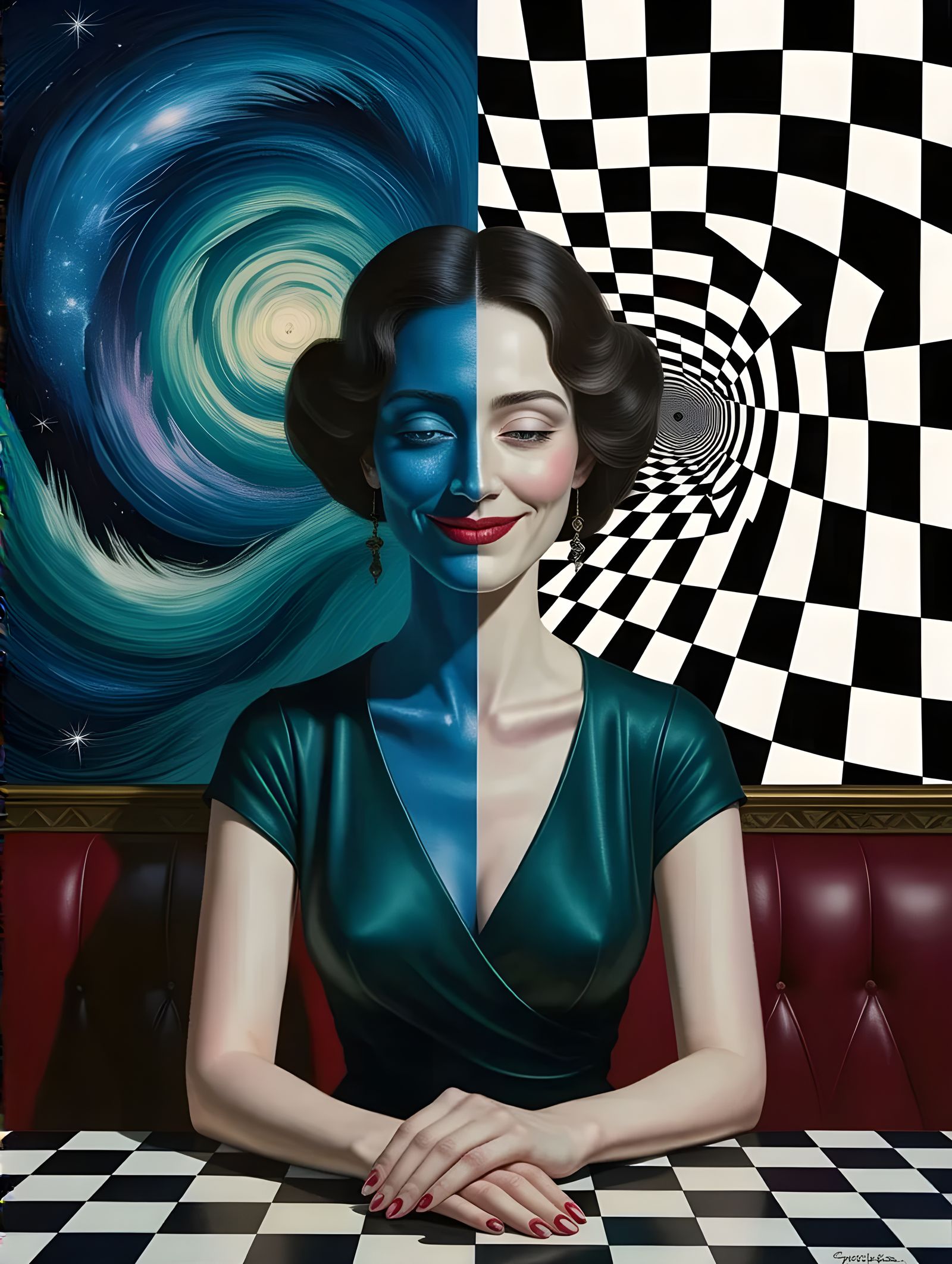 Divided Serenity in Cosmic Dreamscape