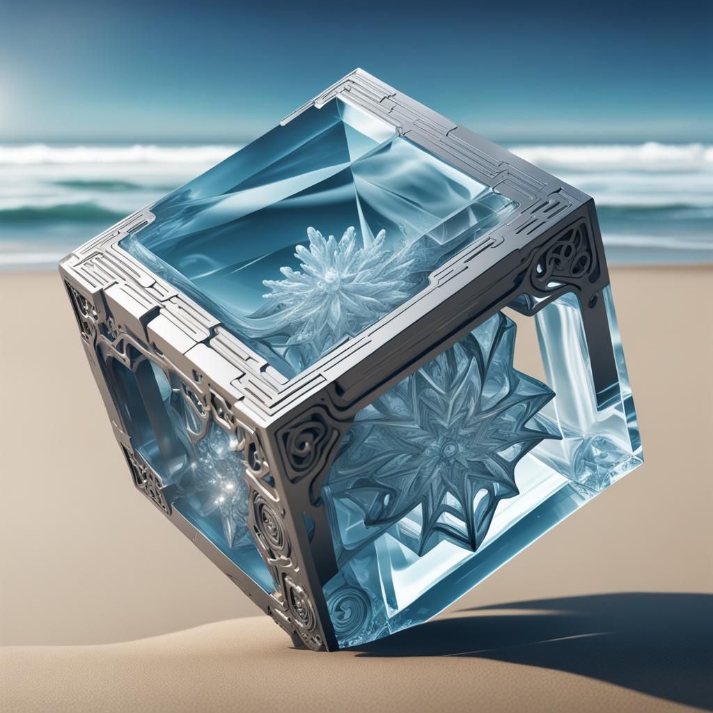 Ancient Tech Discovery on Beach in 3D Style