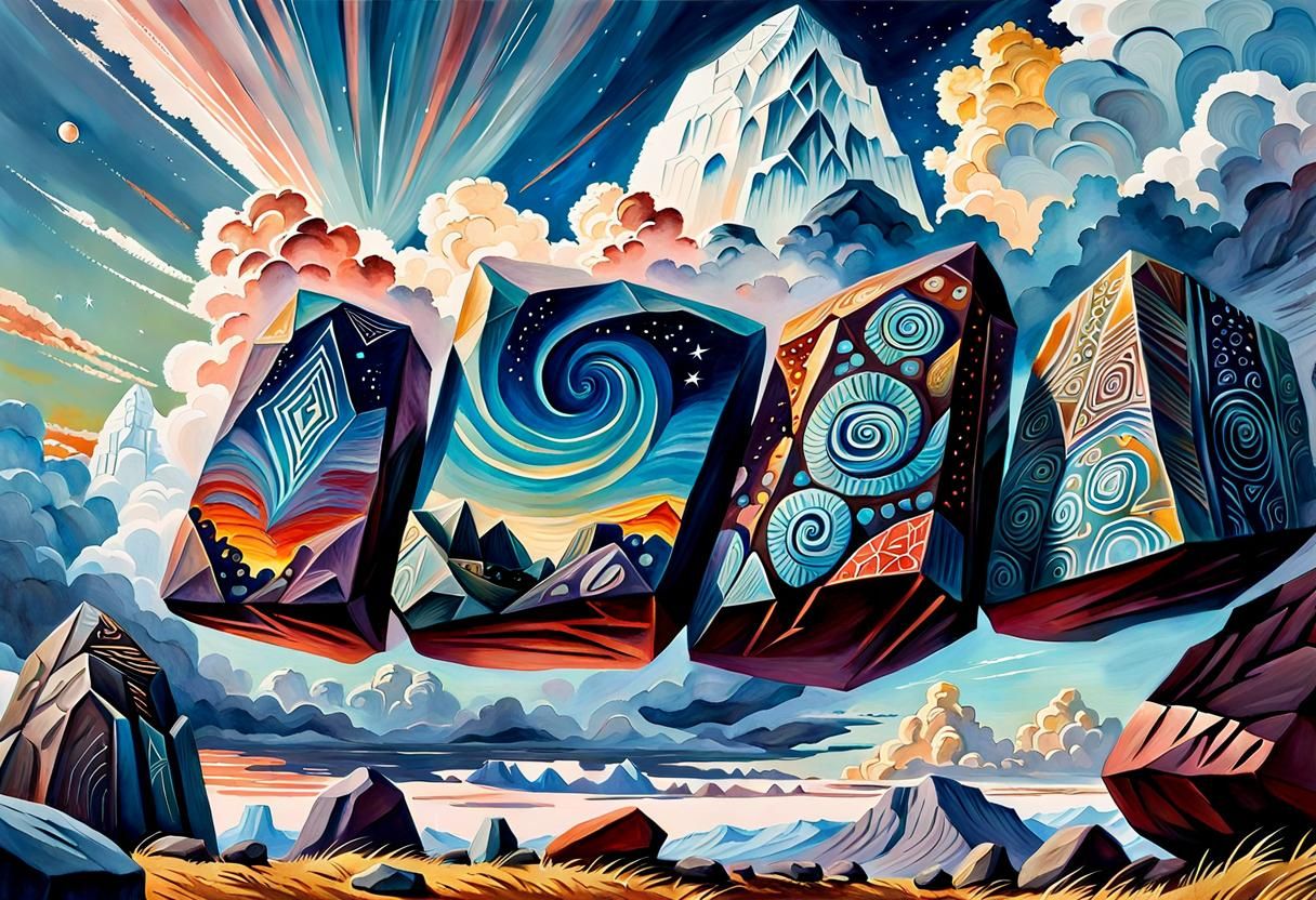 Magic Stones of Sikachi Alyan in Gouache Style