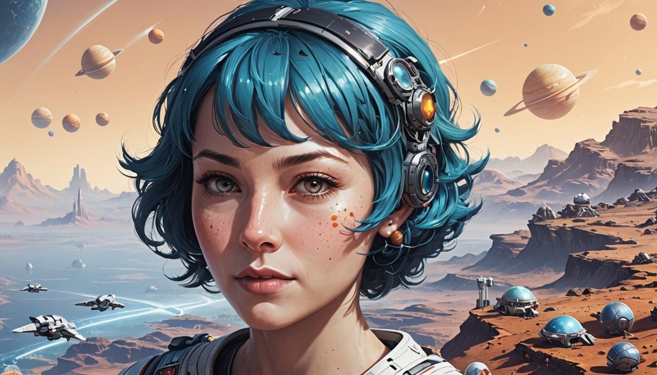 Spaceport and Planets Background Replacement