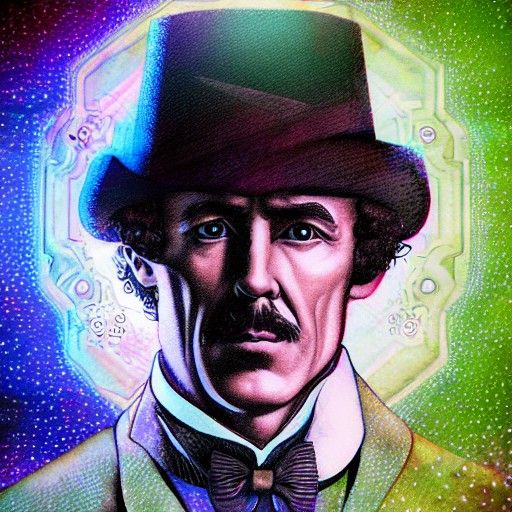 Sherlock Holmes in Holographic Astral Illustration