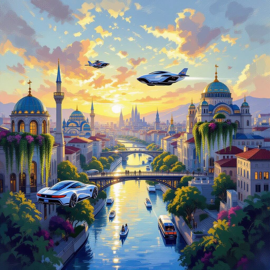 Futuristic Sofia in 2057: Flying Cars and Gardens