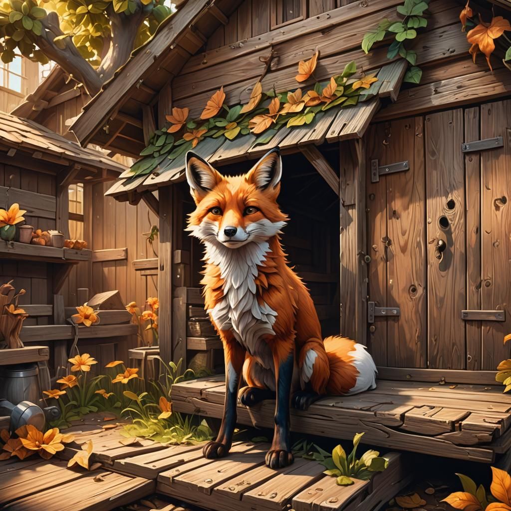 Waiting at the chicken shed
