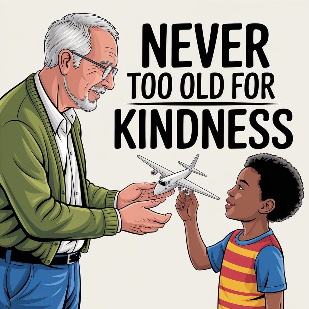 Grandpa's Kindness: Toy Airplane Gift