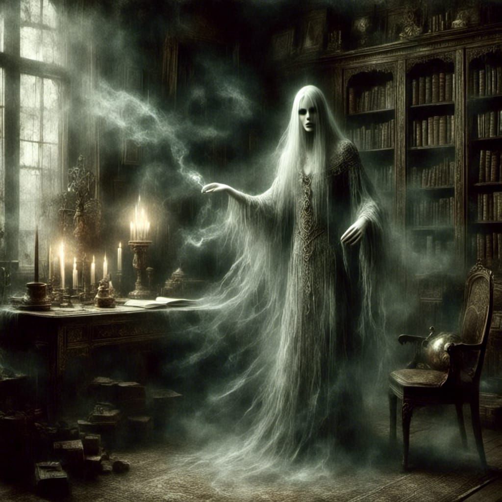 Wizard and Jinn Spirit in 3D Portrait Style