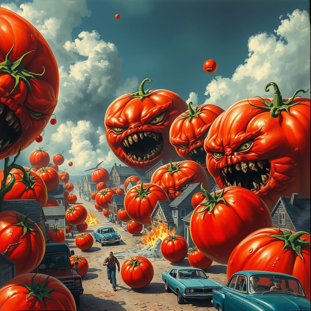 Giant Mutant Tomatoes Wreak Havoc on a Small Town in a Campy...