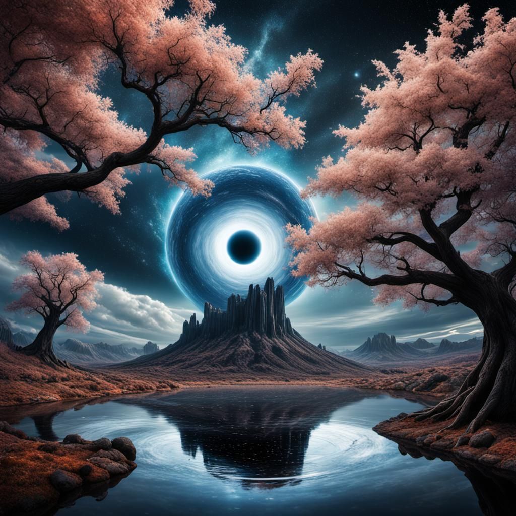 Hyperrealistic Black Hole Digital Art