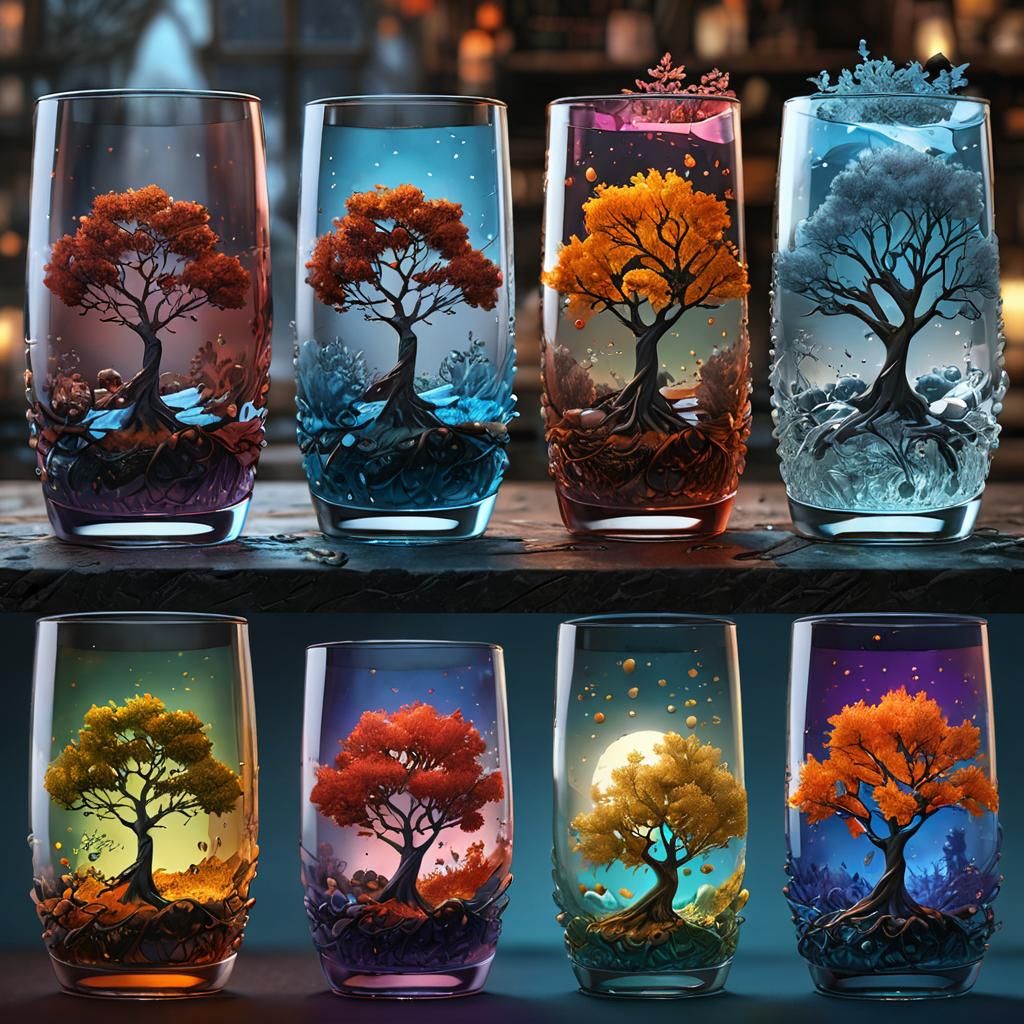 Seasons in Glass: A Detailed Matte Painting