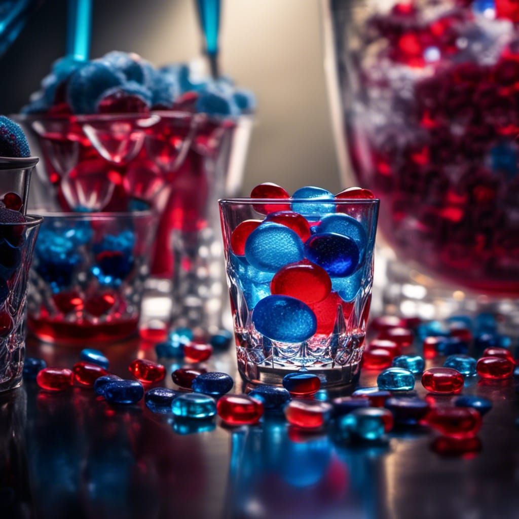 Brain Gummy Cocktail in Crystal Glass