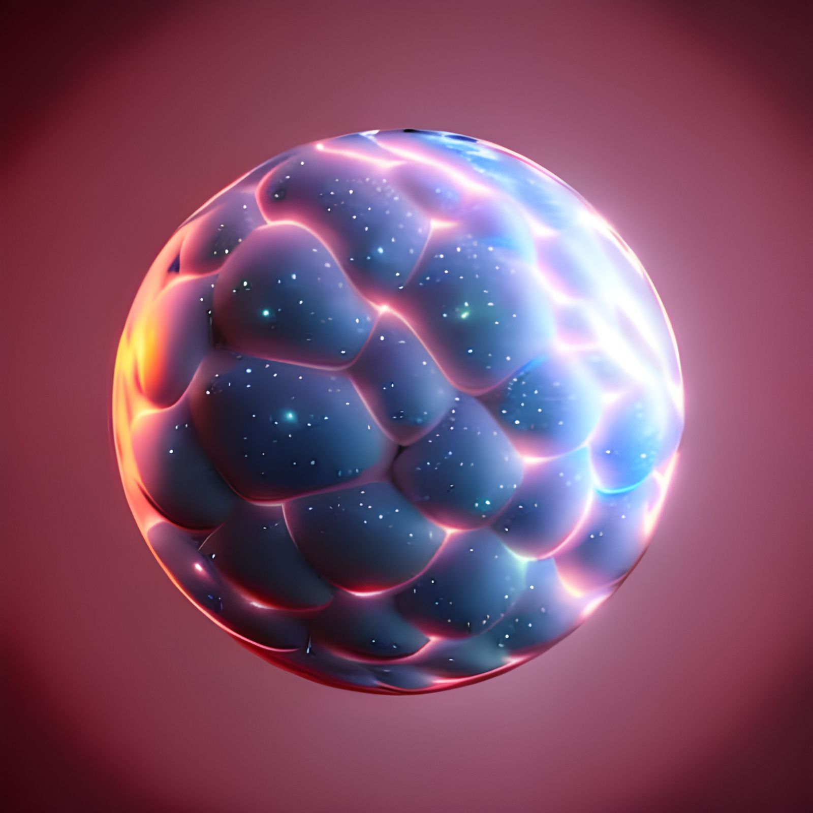 Glass Marble Sphere of Swirling Galaxies in 3D