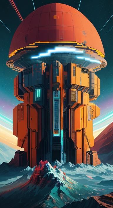 Spaceship Explosion in Pixel Art Style