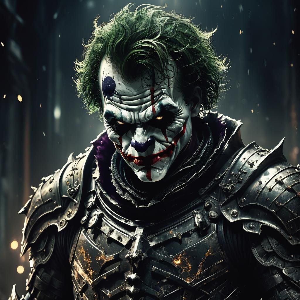 Dark Knight Joker in Intricate Armor
