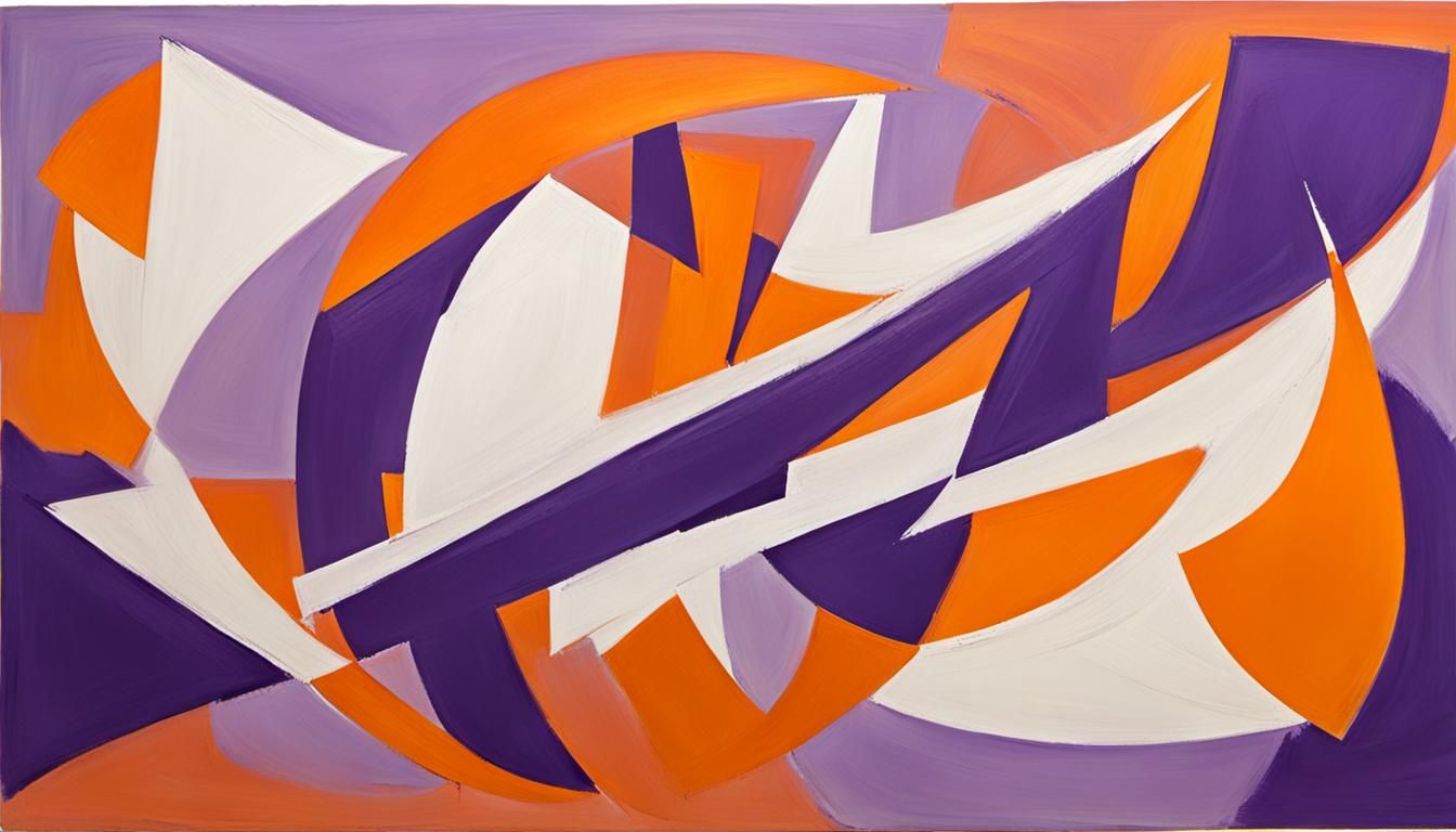 Abstract Football Game in Expressionist Style